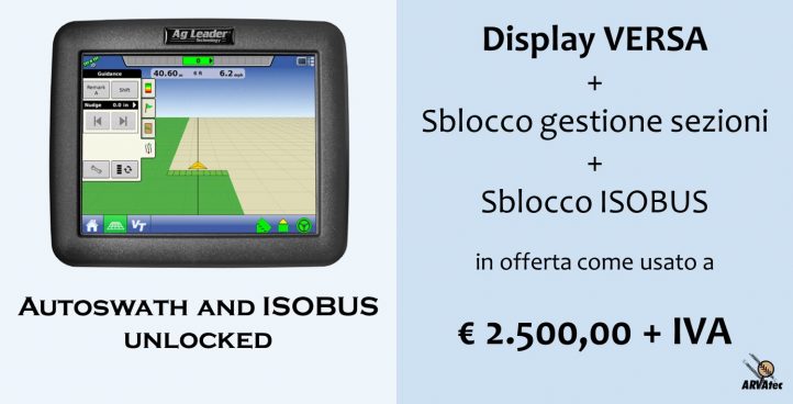 Display Versa + Sblocco sezioni e ISOBUS